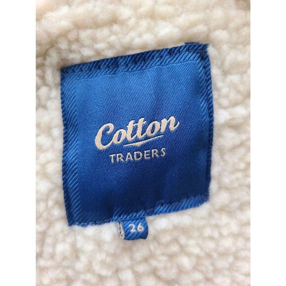 Cotton Trader Navy Floral Fleece lined Rain jacket US 22 UK 26 XXL - Picture 6 of 9